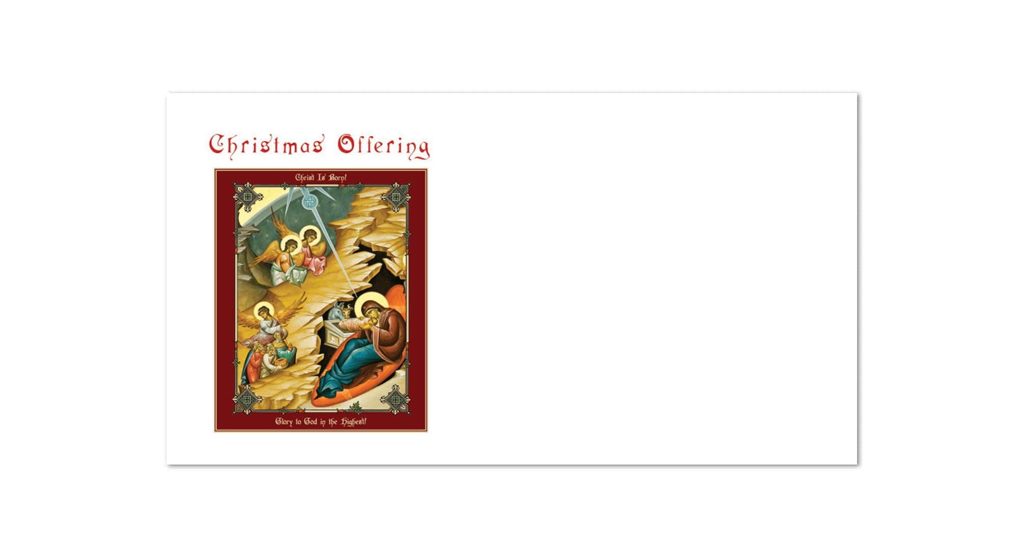 2025 Christmas Offering Envelope (Front)