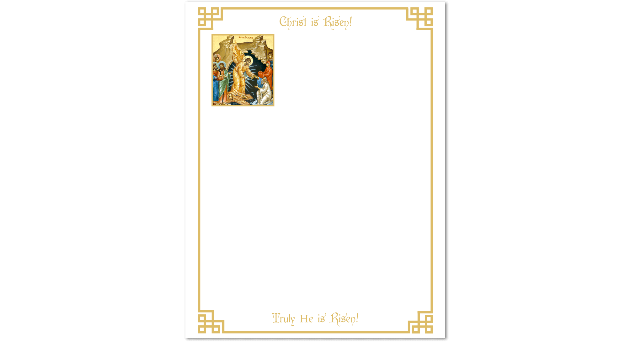 Community Cards - Easter Letterhead